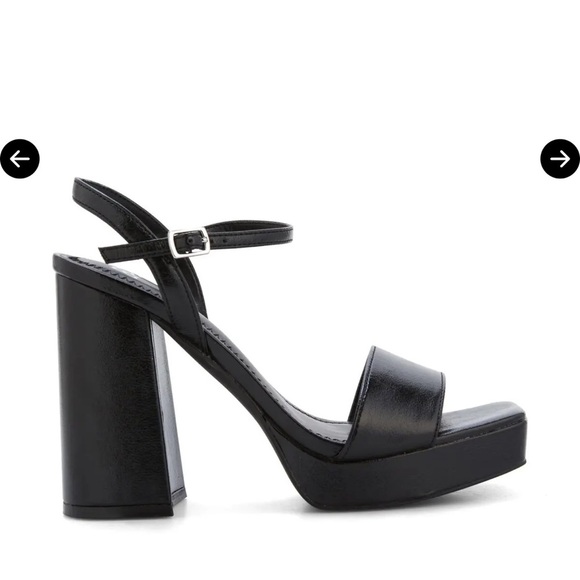 bp Women's Black Strappy Heels Noelle Platform Sandal 11 - Picture 10 of 12